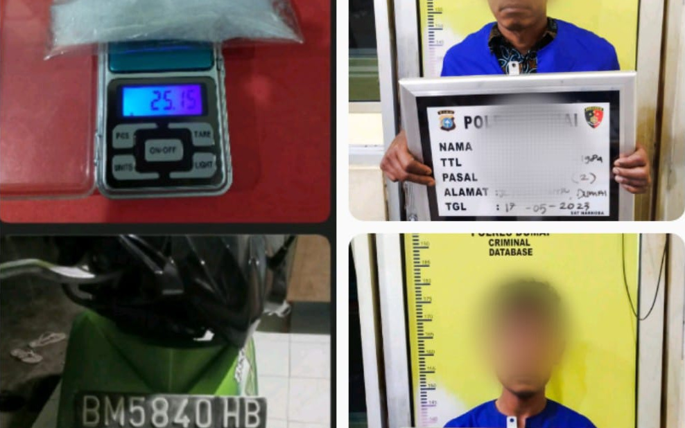 Polisi Berhasil Tangkap 2 Pengedar Shabu di Dumai