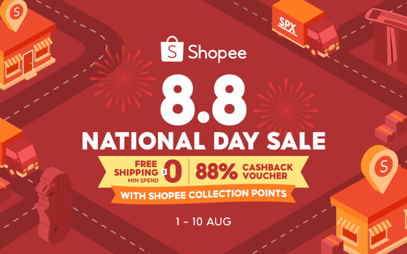 Rayakan Hari Kebangsaan dengan Shopee’s 8.8 National Day Sale