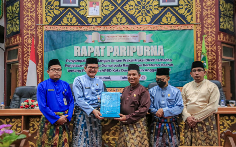 DPRD Dumai Gelar Rapat Paripurna, Ranperda Tentang Perubahan APBD TA 2023