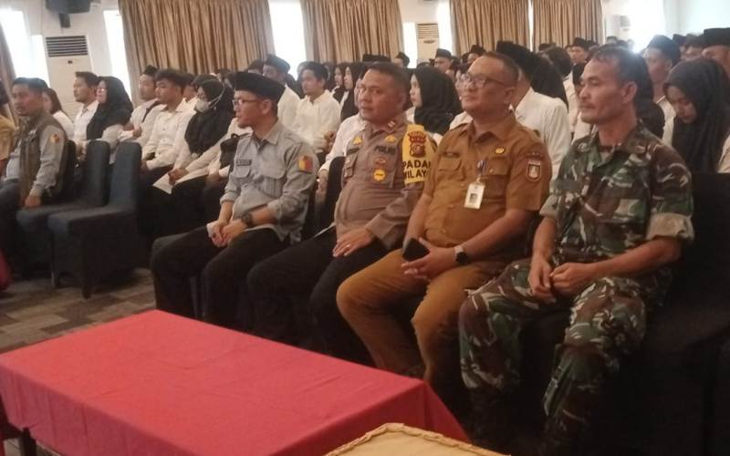 Pelantikan Pengawas TPS, Personel Koramil 02 Bukit Kapur Hadir
