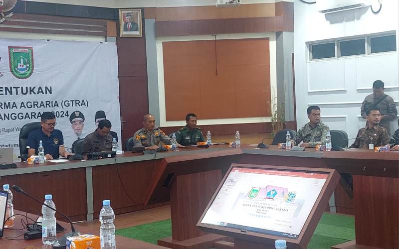 Hadiri Rapat Pembentukan Tim GTRA, Dandim Dumai Nyatakan Dukungan Penuh