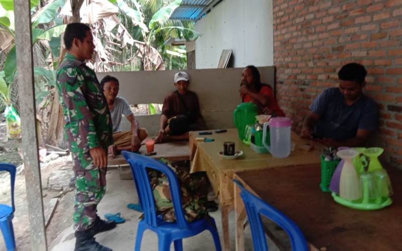 Komunikasi Sosial, Babinsa Koramil 03 SS Bersama Tokoh Masyarakat