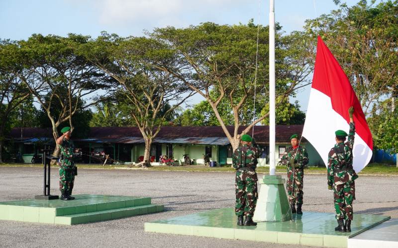 Upacara Pengibaran Bendera, Kodim Dumai Tingkatkan Rasa Cinta Terhadap NKRI