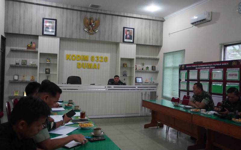 Kodim Dumai Gelar Rapat Persiapan Penanaman Mangrove di Hutan Bandara Bakau