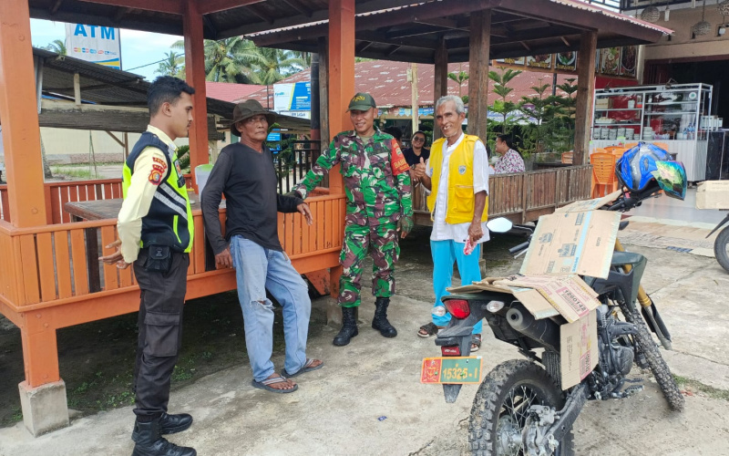 Kerjasama dengan SKK Migas Sub Sektor Kodim Dumai, Koramil 02/BK Laksanakan Patroli