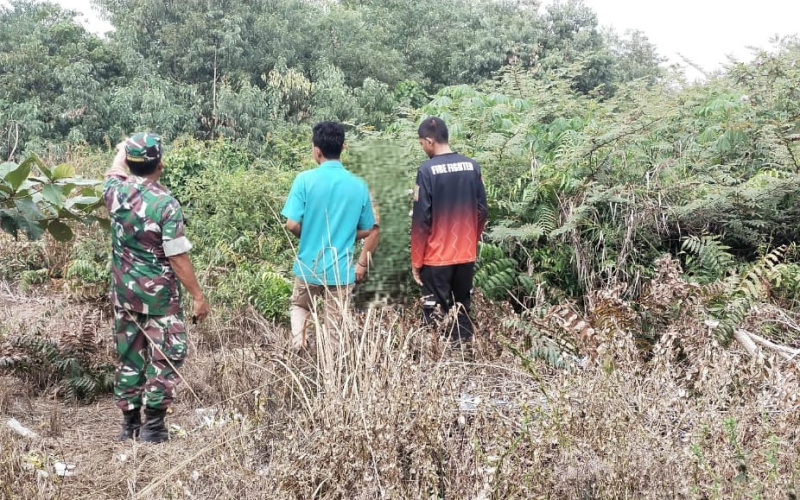 Patikan Tidak Ada aktivitas Pembakaran, Babinsa Koramil 03 SS Patroli Karhutla
