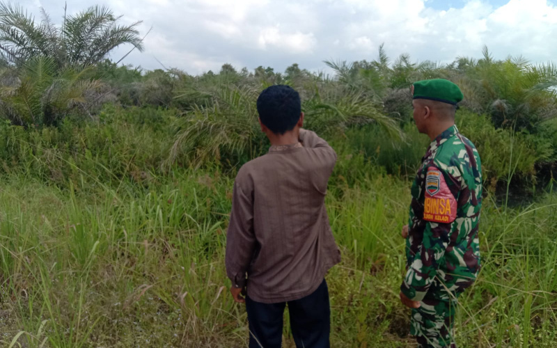 Babinsa Bagan Keladi Giat Patroli, Mencegah Terjadinya Karhutla