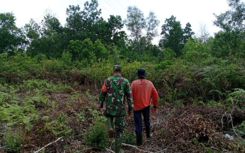 Pencegahan Karhutla di Wilayah Rawan, Babinsa Tanjung Palas Patroli