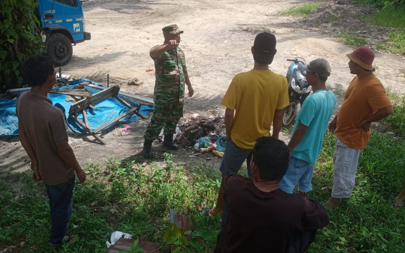 Babinsa Bagan Besar Giat Sosialisasi Mencegah Karlahut