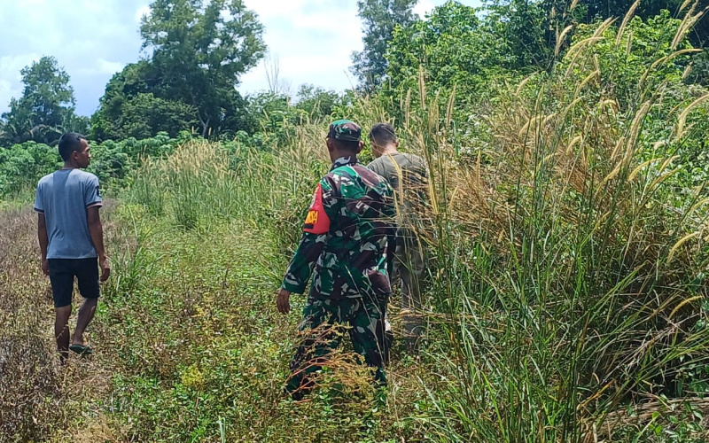 Babinsa Koramil 02 BK Sosialisasi Terkait Bahaya Karhutla