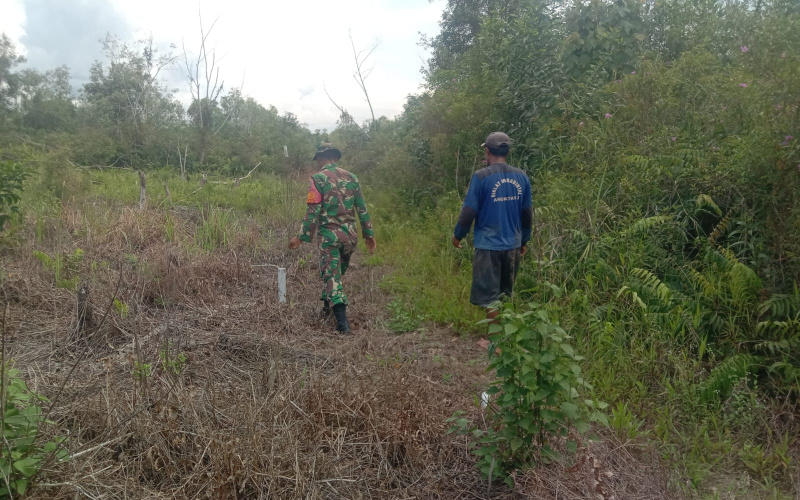 Koramil 01 Dumai Jaga Kondusifitas Terkait Karhutla