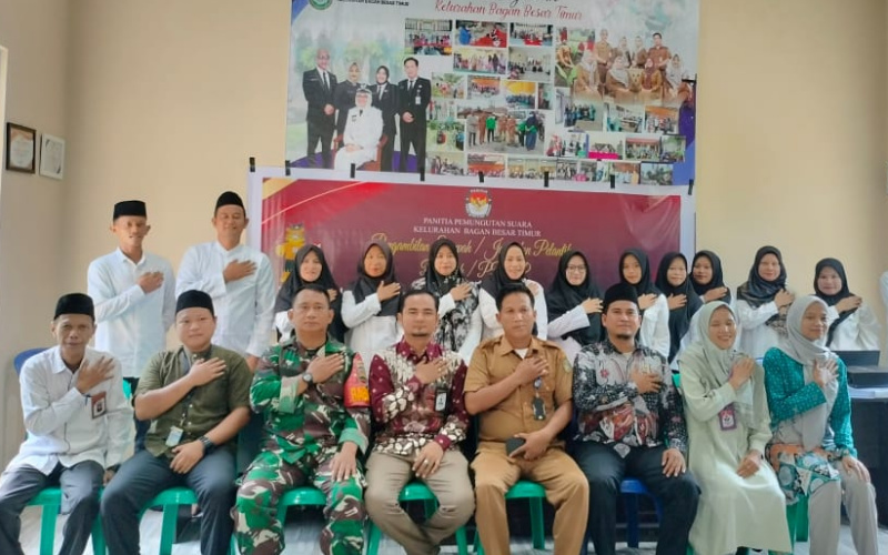 Pelantikan Pantarlih, Sertu Jumat Desmanto Beri Dukungan