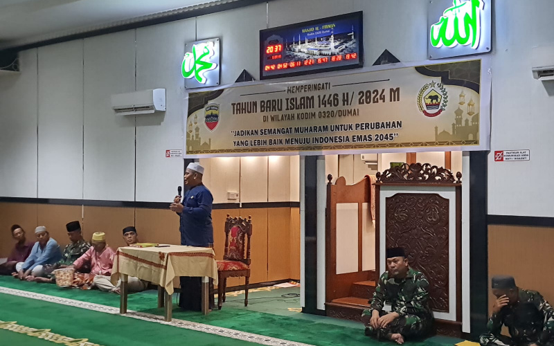 Kodim Dumai Peringati Tahun Baru Islam, ini Pesan Letkol inf Antony