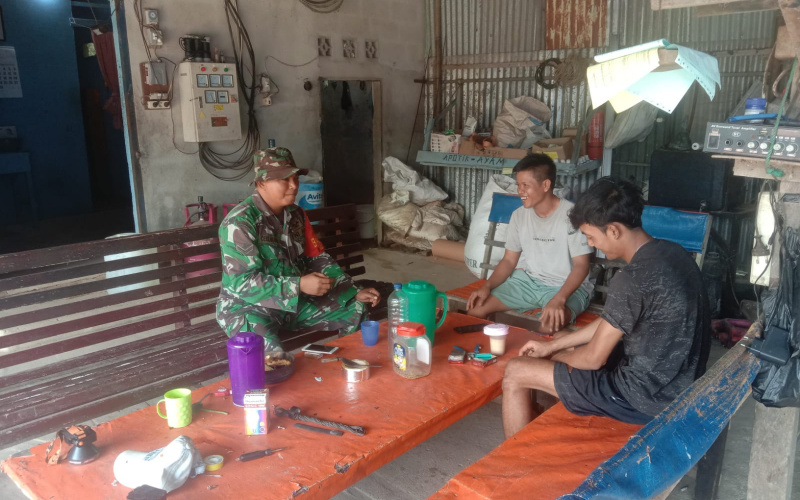 Koramil 02 Bukit Kapur Sosialisasi dan Lakukan Pencegahan Karhutla