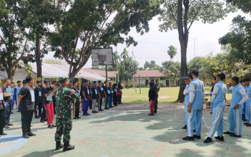 PBB di SMK Perminyakan, ini yang Dilakukan Kodim dan Koramil Dumai