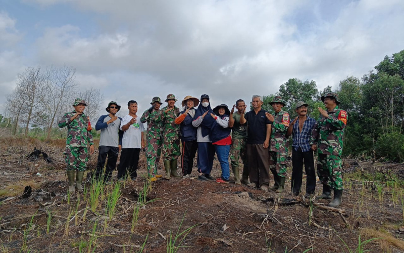 Tanam Padi Gogo di Tiga Kecamatan, Kodim Dumai Terus Dukung Ketahanan Pangan