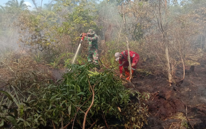 Perjuangan di Hari ke 3, Sertu Ramli Padamkan Karhutla