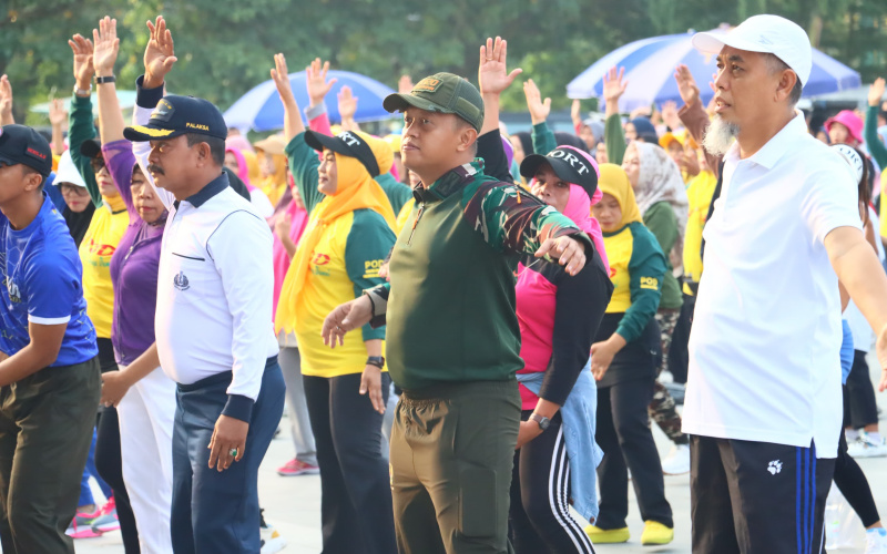 Dandim 0320 Dumai Ikuti Senam Sehat Idaman