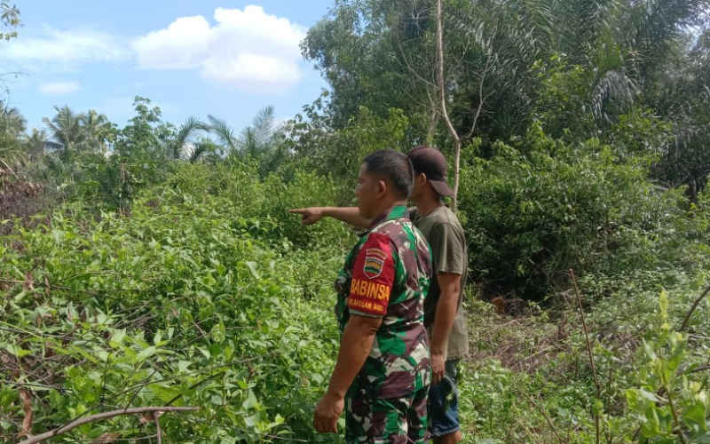 Babinsa Koramil 03 Sosialisasi Kepada Warga Terkait Bahaya Karhutla