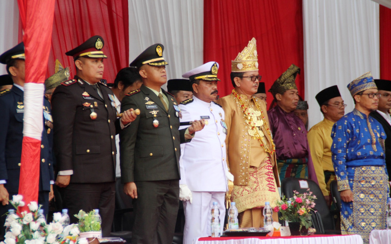 Dandim 0320 Dumai Ikuti Upacara HUT RI ke 79 bersama Forkopimda