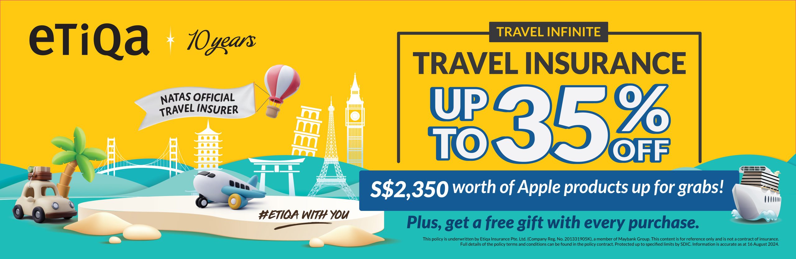 Etiqa Insurance Singapura Rayakan Ulang Tahun ke-10 dengan Penawaran Khusus di NATAS Travel Fair 2024