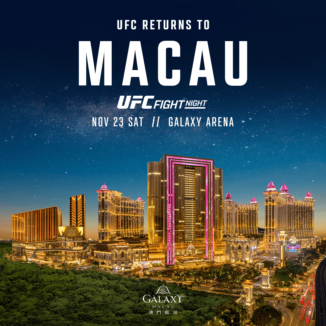 Acara Pertarungan Top Dunia ‘UFC Fight Night Macau’ dan Detail Tiket Diumumkan Secara Resmi