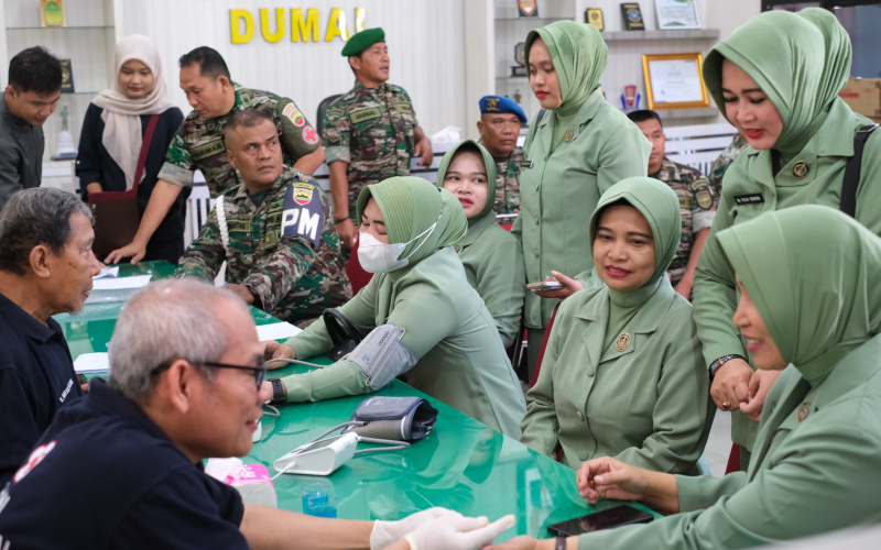 Kodim Dumai Gelar Berbagai Kegiatan Sosial, Peringati HUT TNI ke 79