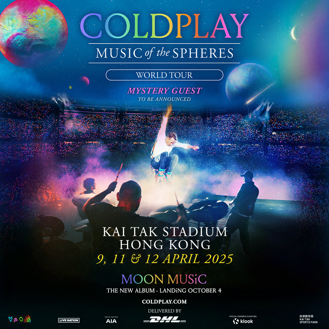 AIA Hong Kong Jadi Mitra Asuransi Eksklusif Coldplay untuk Tur Dunia Music Of The Spheres di Hong Kong April 2025