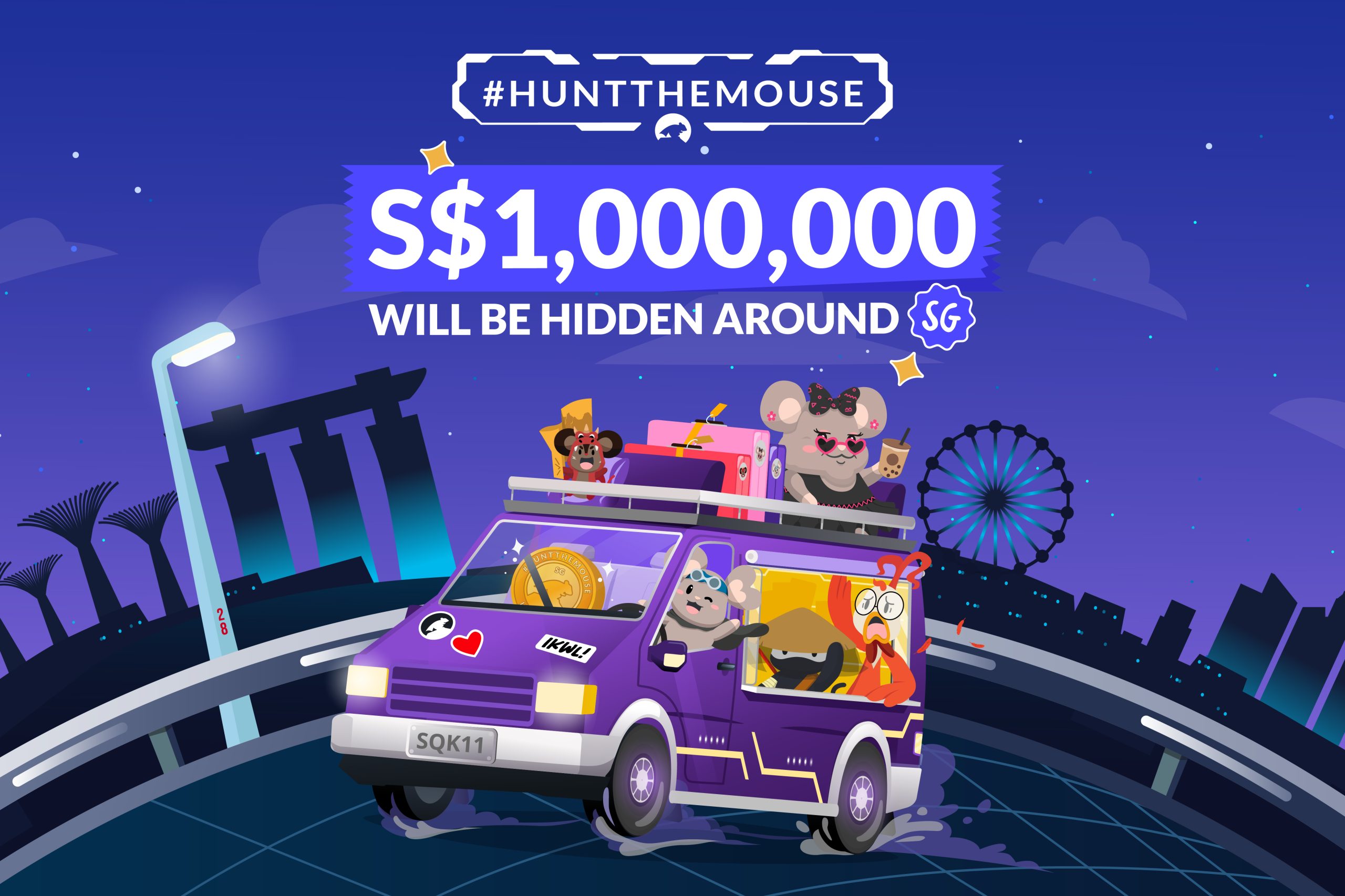 Sqkii meluncurkan #HuntTheMouse - Perburuan Uang Tunai S$1 Juta Termudah di Dunia yang ada di Singapura