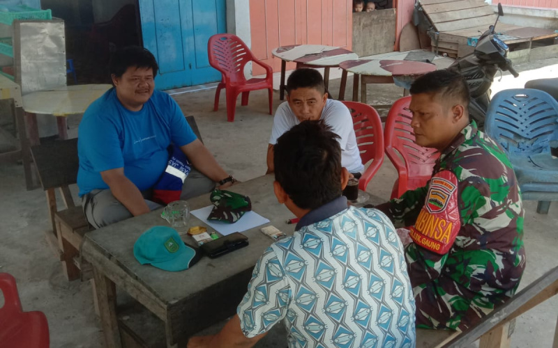 Koramil 03 Pererat Silaturrahmi dengan Warga Sei Sembilan