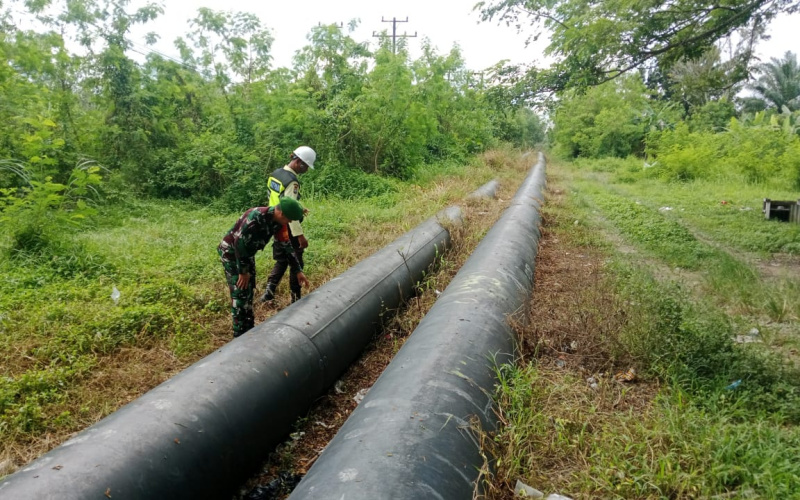 Patroli Keamanan, Koramil 01 Sosialisasi di Jalur Pipa Minyak