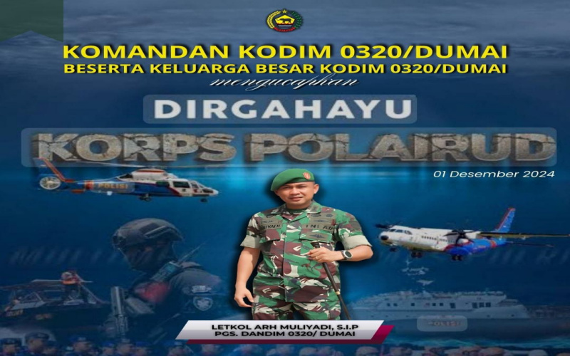 Dirgahayu Polairud ke 74, Pgs Dandim Dumai Beri Ucapan Selamat